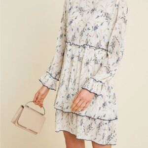 Bohme Pleated Tier Babydoll Dress size small